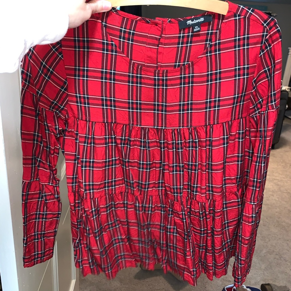 Madewell ruffle shirt